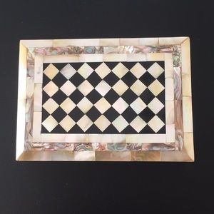 Gorgeous vintage mother of pearl jewelry box